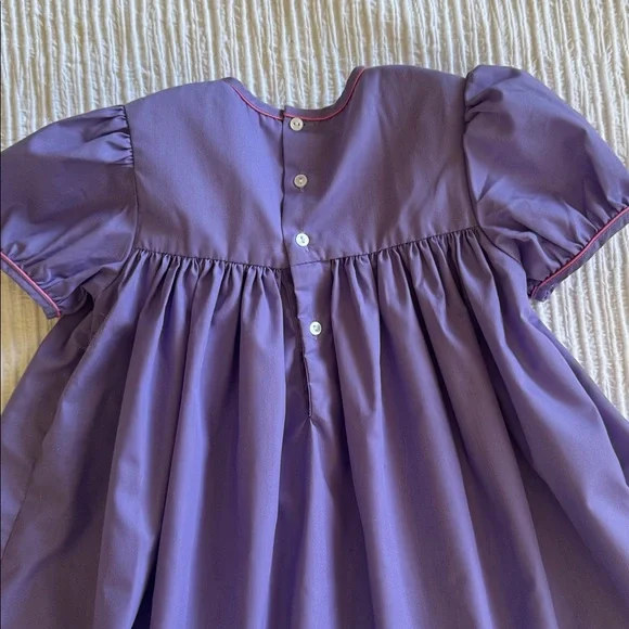 Purple Petit Ami Smocked girls Easter Dress sz 3T - Picture 7 of 8